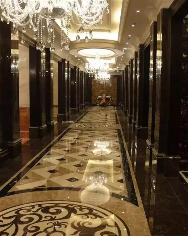 大理石水刀拼花客厅效果图,让人惊艳的水刀拼花图集