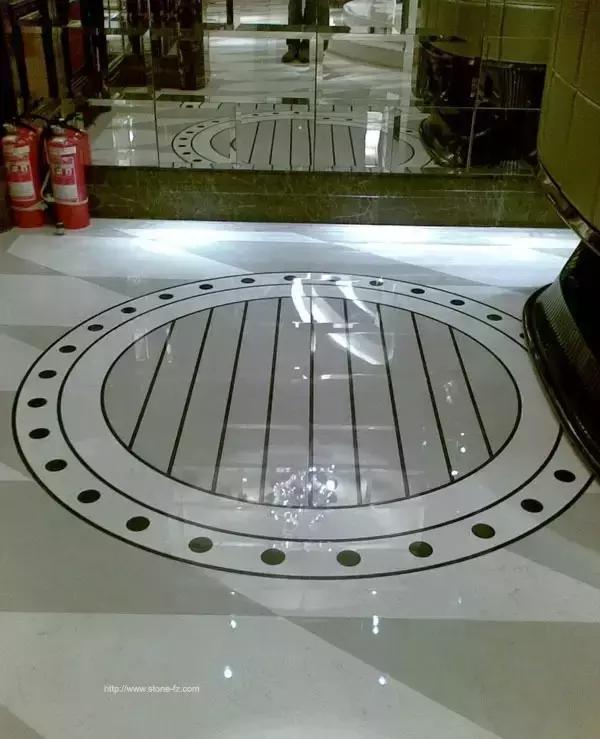 大理石水刀拼花客厅效果图,让人惊艳的水刀拼花图集