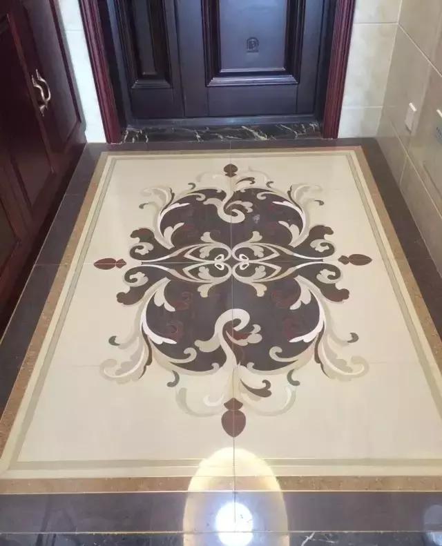 大理石水刀拼花客厅效果图,让人惊艳的水刀拼花图集