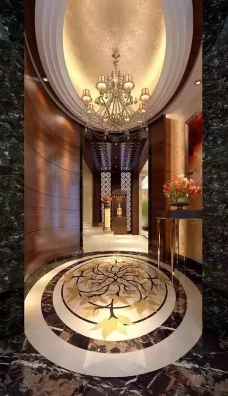 大理石水刀拼花客厅效果图,让人惊艳的水刀拼花图集