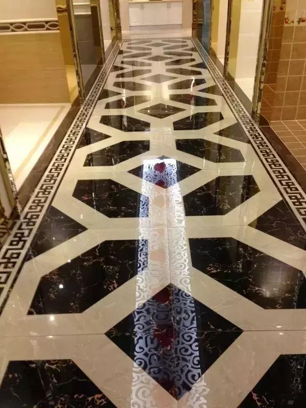 大理石水刀拼花客厅效果图,让人惊艳的水刀拼花图集