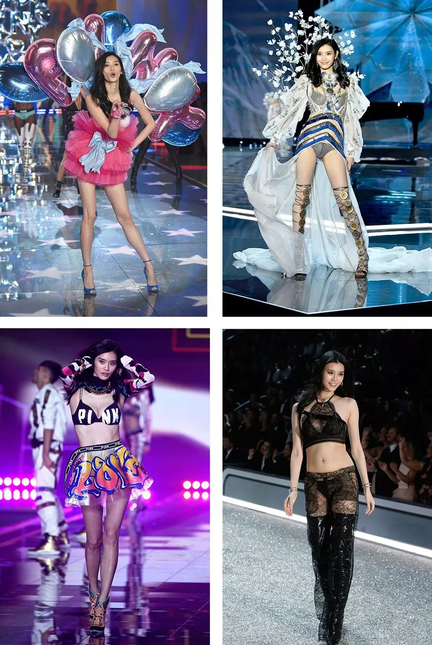 奚梦瑶在维密秀上的巅峰一摔,奚梦瑶维密面试完整版