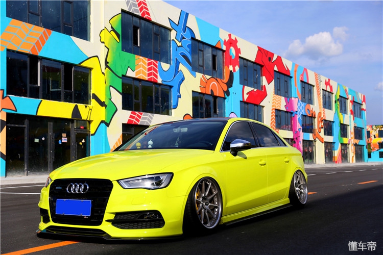 黑龙江车友打造低姿态“柠檬黄”奥迪A3,玩车同时不忘疼老婆!