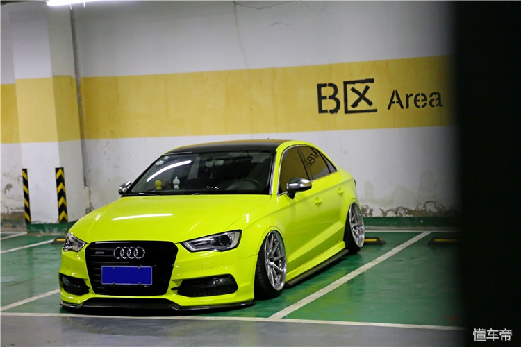 黑龙江车友打造低姿态“柠檬黄”奥迪A3,玩车同时不忘疼老婆!