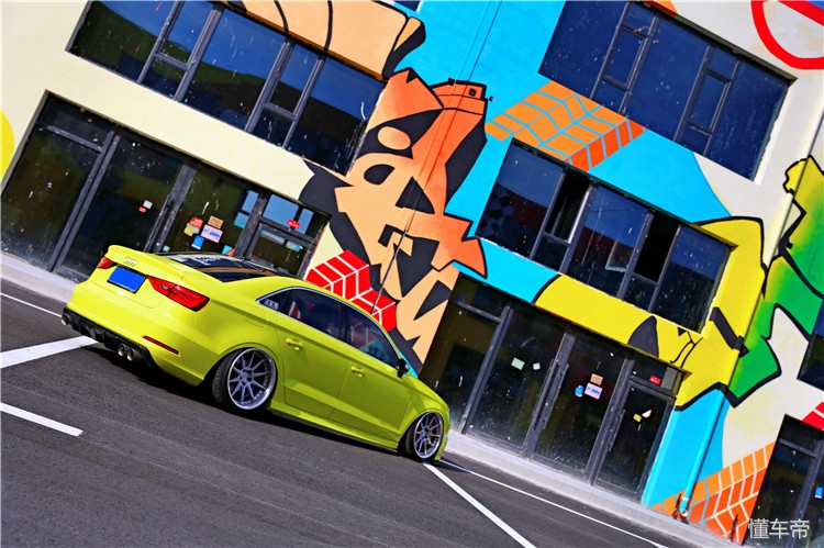 黑龙江车友打造低姿态“柠檬黄”奥迪A3,玩车同时不忘疼老婆!