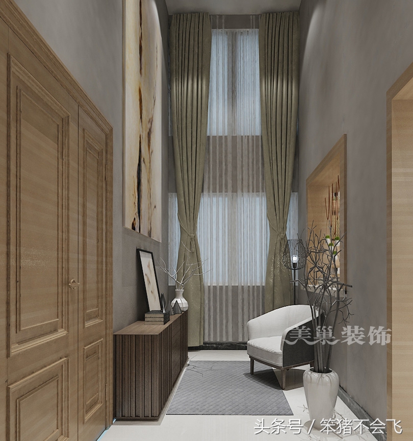 金鹏时代3居室,现代简约风格装修两房