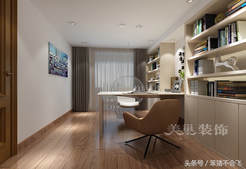 金鹏时代3居室,现代简约风格装修两房