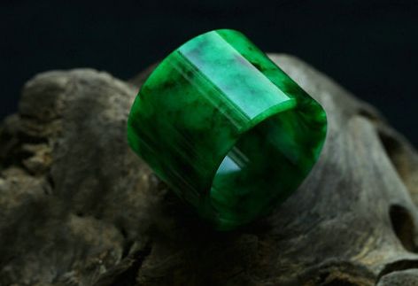 梵文玉扳指,竹刻玉扳指