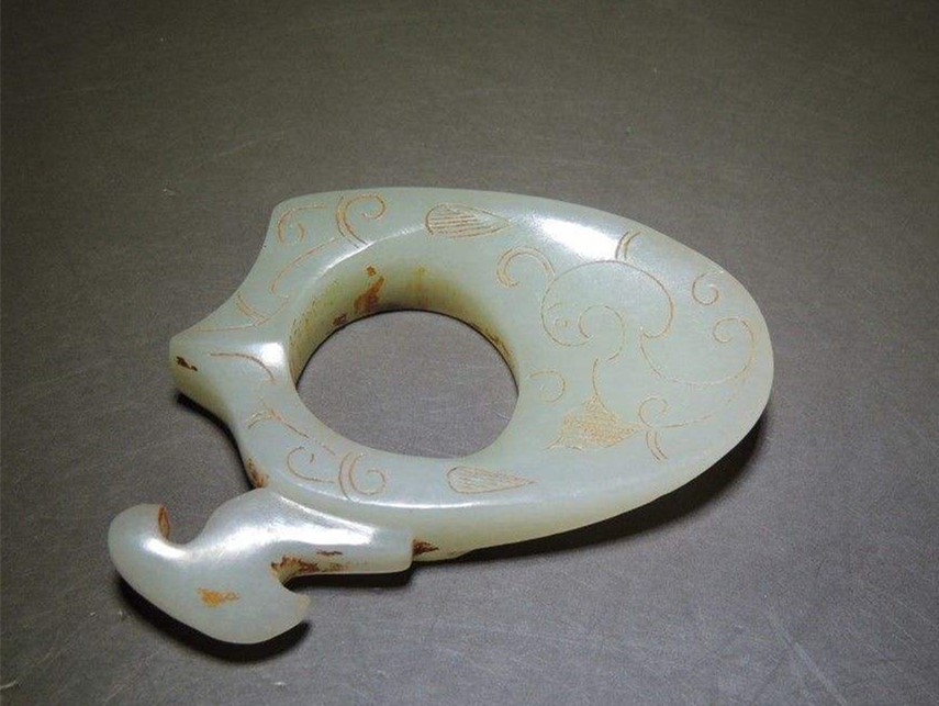 梵文玉扳指,竹刻玉扳指