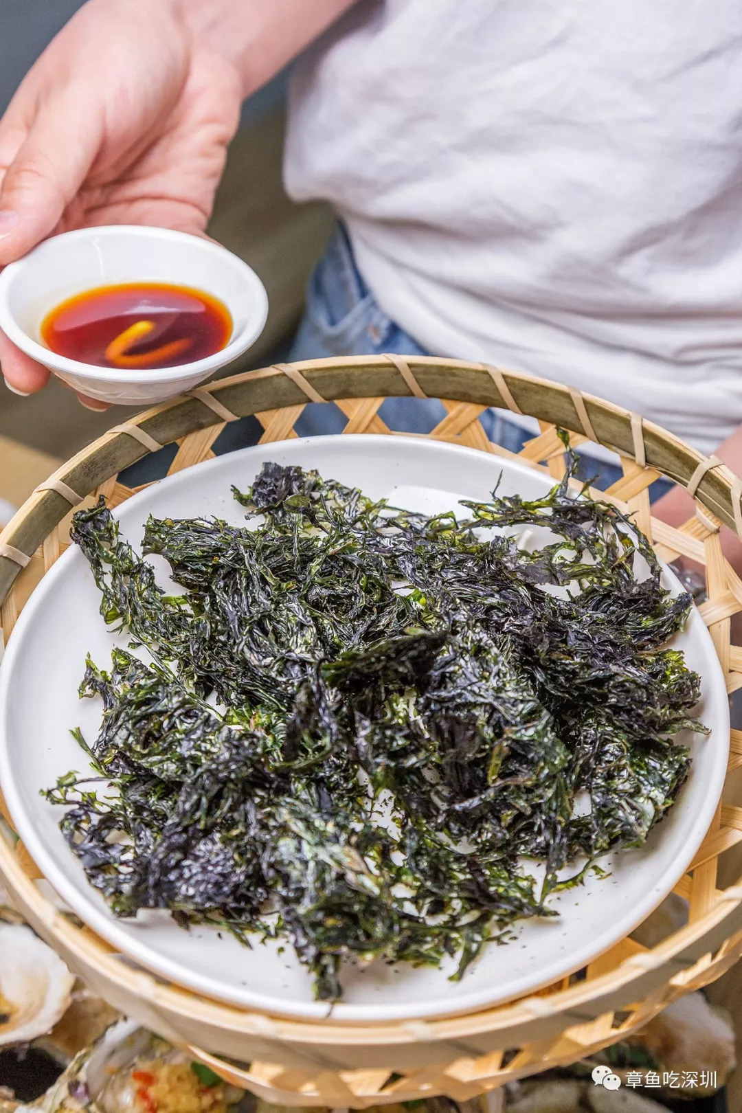 深圳竹篮蒸生蚝,深圳新安秦师傅竹篮蒸生蚝