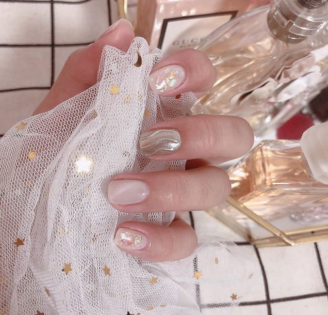 2020夏季爆款美甲水波纹,水波纹的美甲怎么做