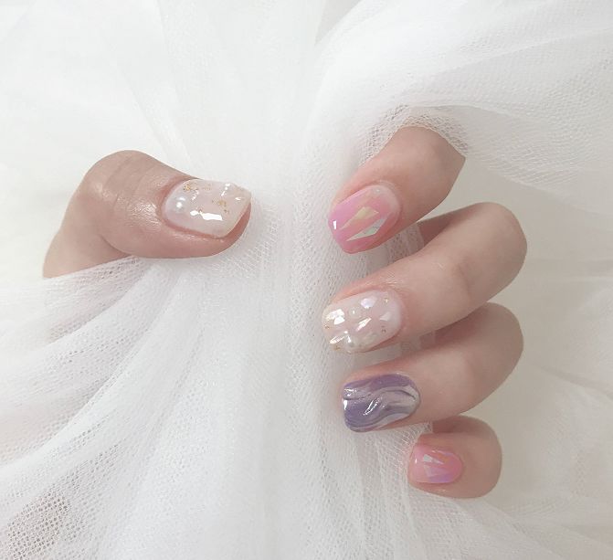 2020夏季爆款美甲水波纹,水波纹的美甲怎么做