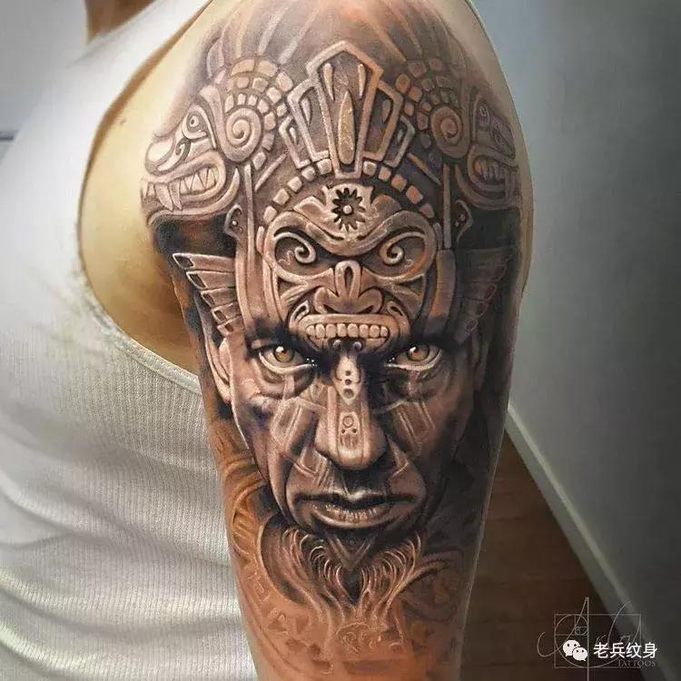 纹身玛雅图腾花臂图案大全,玛雅纹身图腾素材