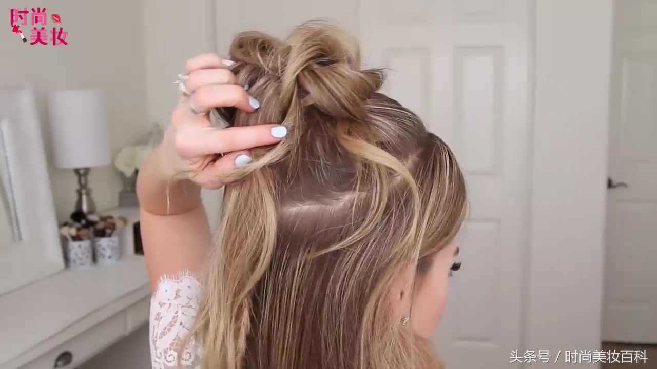 简单优雅大气的盘发发型教程学生,时尚盘发减龄发型美出高级感