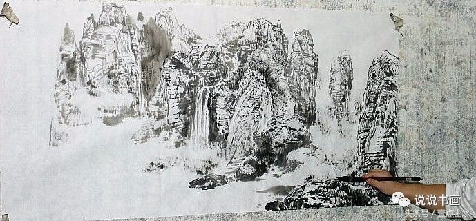 完整山水画绘画过程,各种山水画的基本画法