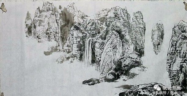 完整山水画绘画过程,各种山水画的基本画法