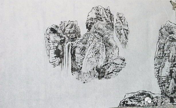 完整山水画绘画过程,各种山水画的基本画法