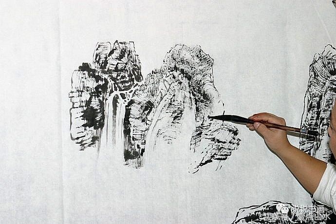 完整山水画绘画过程,各种山水画的基本画法