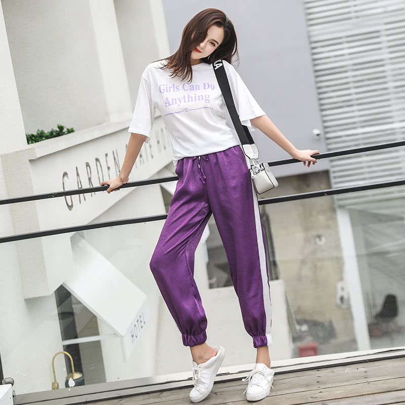 女裤新款宽松休闲裤搭配,时尚百搭休闲裤女最新款