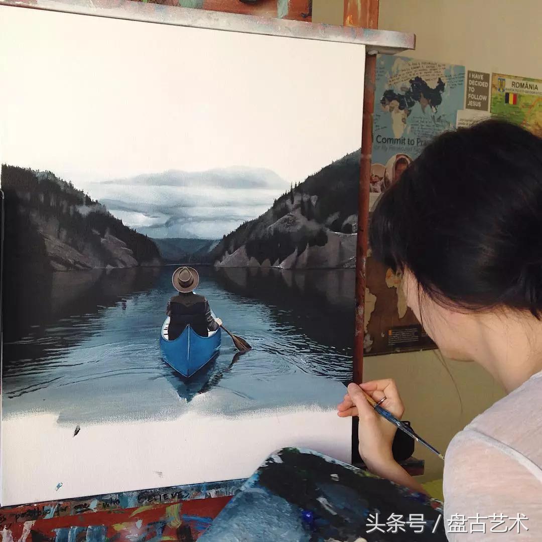 惹不起了不起！00后都画成这样了（盘古文化艺术油画国画批发