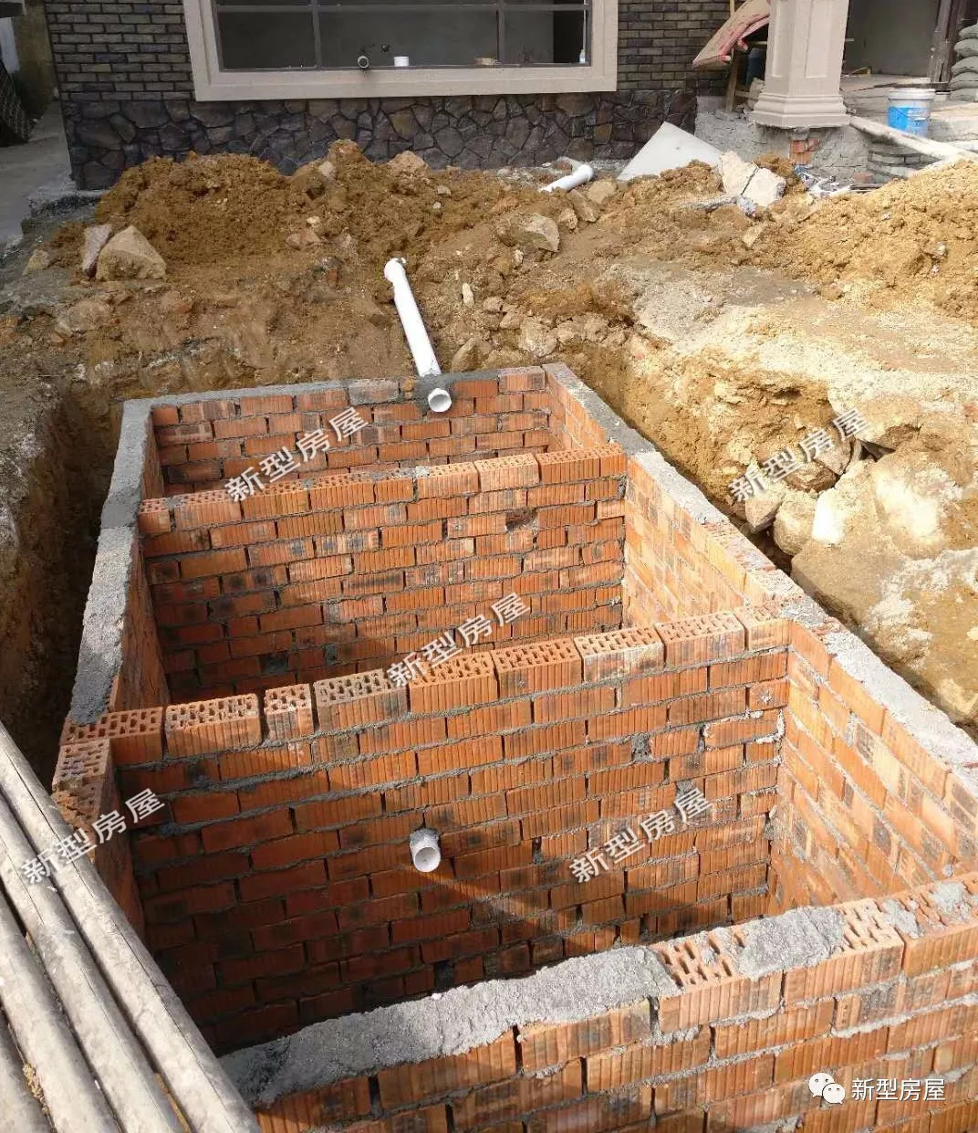 农村自建房排污管如何接入化粪池,农村自建房化粪池施工注意事项