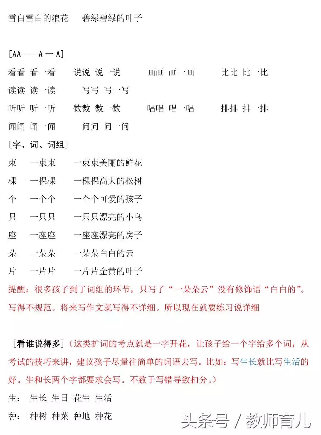 一年级语文上册知识点归纳整理,一年级语文复习知识点总结