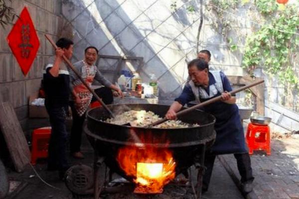 河南尉氏小寨村红白喜事熬菜,河南鄢陵县红白喜事熬菜做法