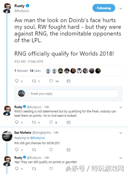 英雄联盟rng还有机会去s赛吗,英雄联盟官方解说点评rng