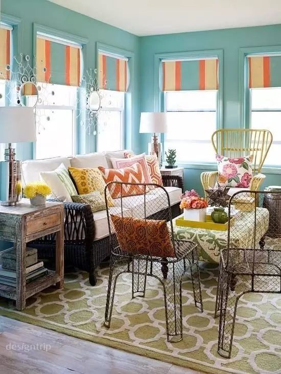 美式乡村风,用色彩为家居减负