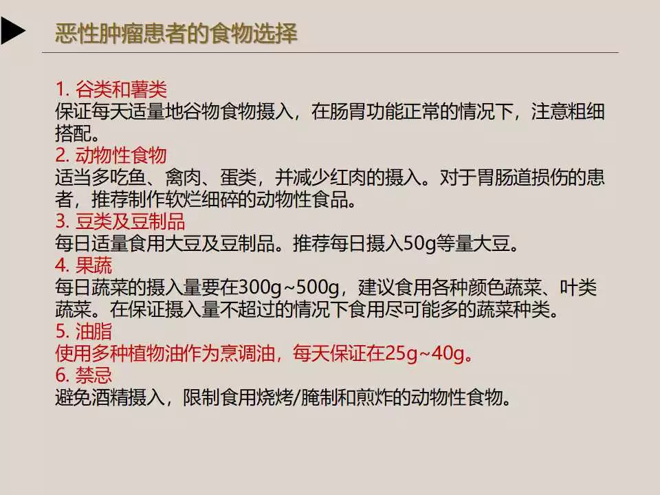 「课件」冯长艳（重庆肿瘤医院）：肿瘤患者的营养与康复指导