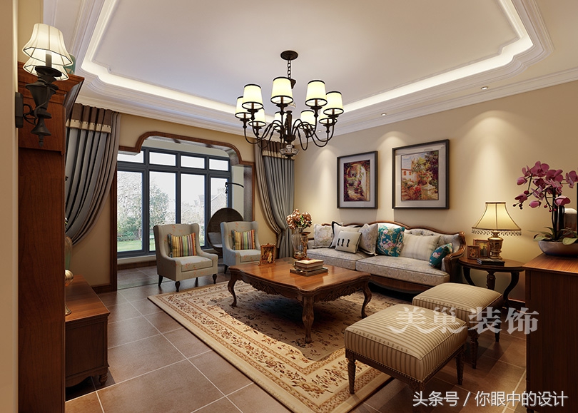 美式乡村田园客厅,美式乡村家具店郑州