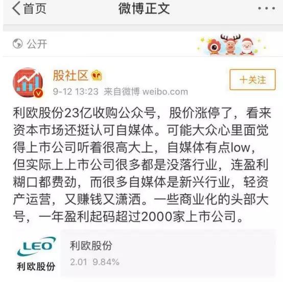 23亿收购微信公号公司75%股权,成立未满3年,交易所审查重点在哪