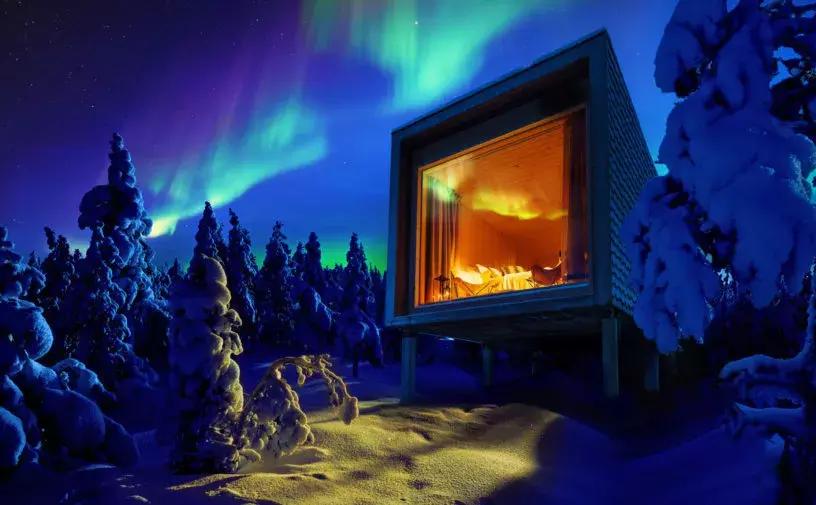 小木屋,玻璃顶,火山温泉,住这些酒店,get最cool极光姿势