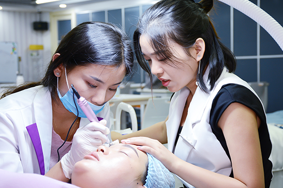 纹绣线条练习技巧,纹绣线条眉操作流程