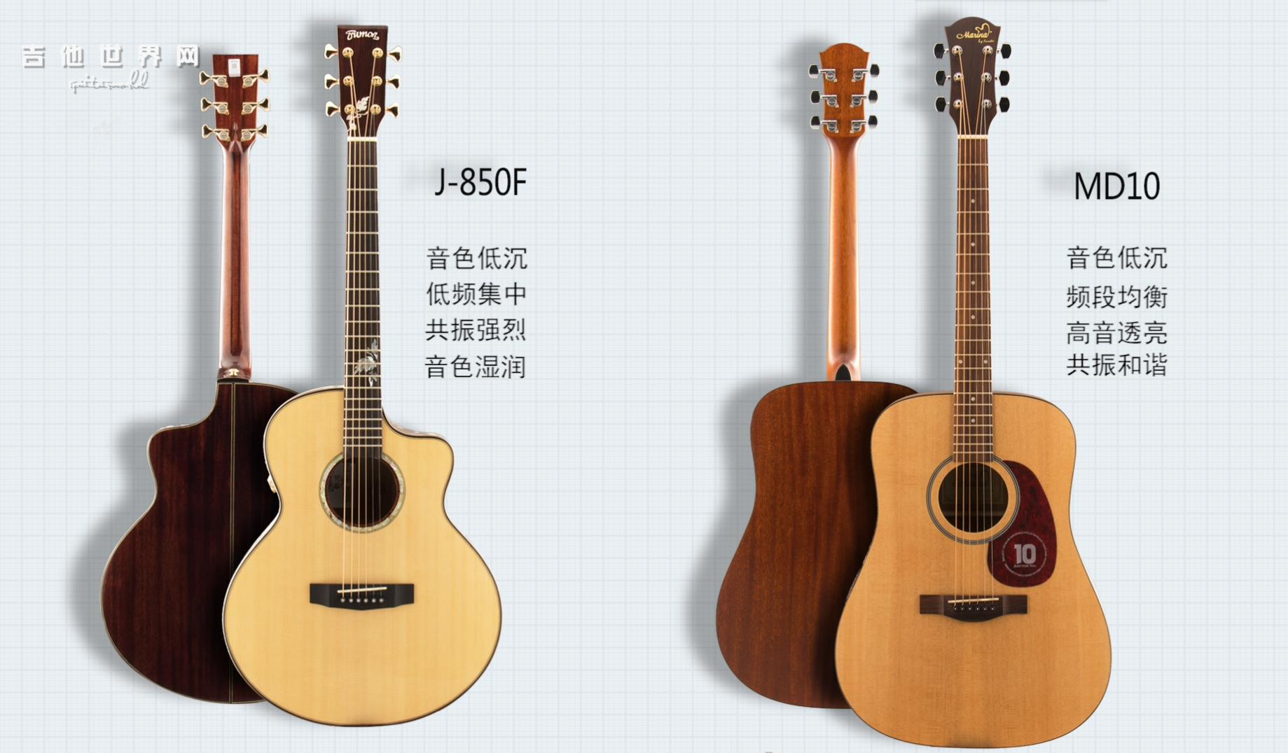 楚门全单加振吉他评测,楚门j850f和1980区别