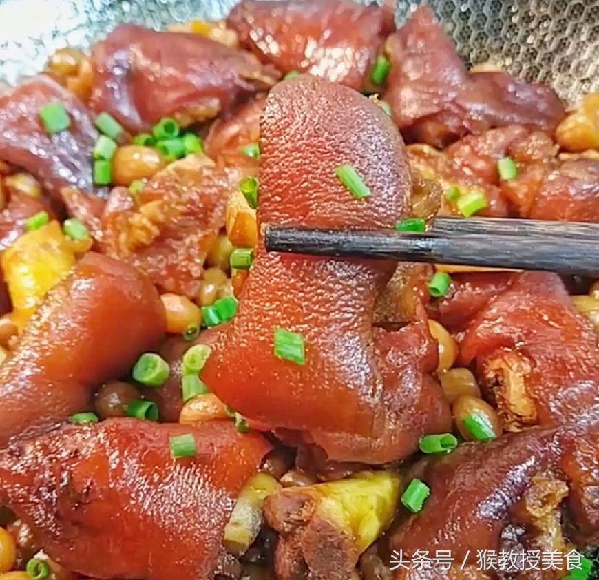 花生炖猪脚有点苦,花生炖猪蹄原味
