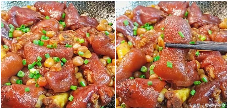 花生炖猪脚有点苦,花生炖猪蹄原味