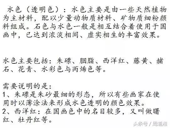 中国画颜料需要注意些什么,中国画颜料画教学
