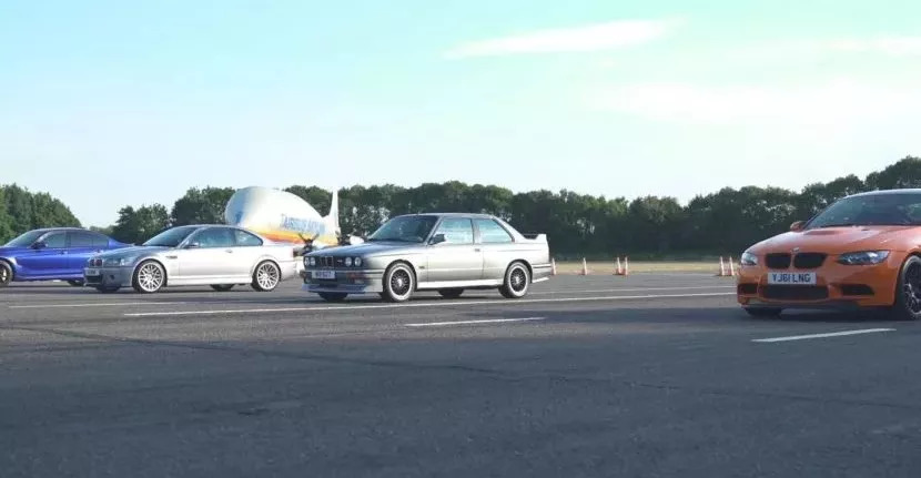 四代宝马M3同台竞技400米加速赛,你喜欢E30还是F80?