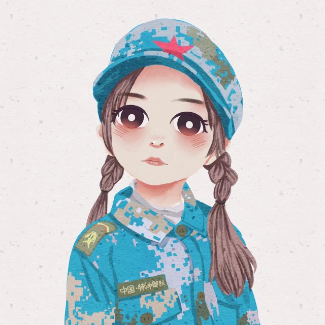 好看女生插画头像小学生,可爱插画动漫头像