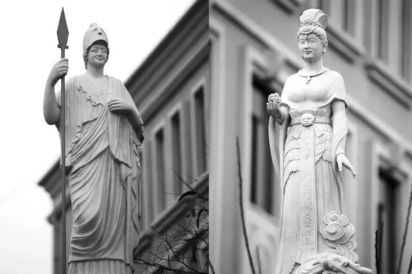 西安各个高校雕塑,高校奇葩雕像