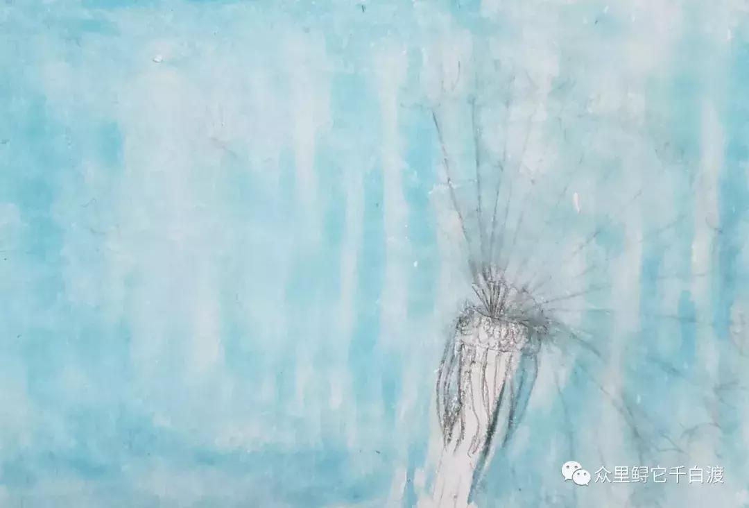 油画棒绘画入门零基础蒲公英,油画棒肌理蒲公英