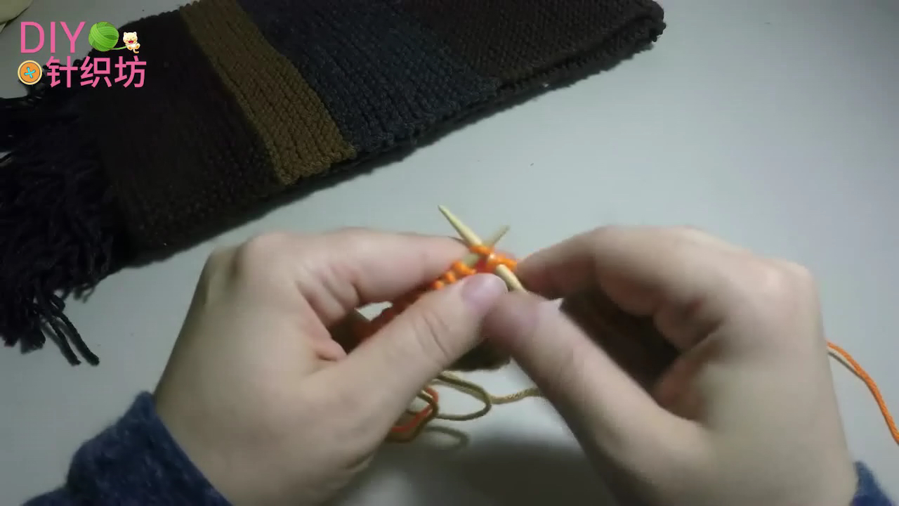 男士围巾棒针编织款式大全,男士手工编织围巾需要起多少针