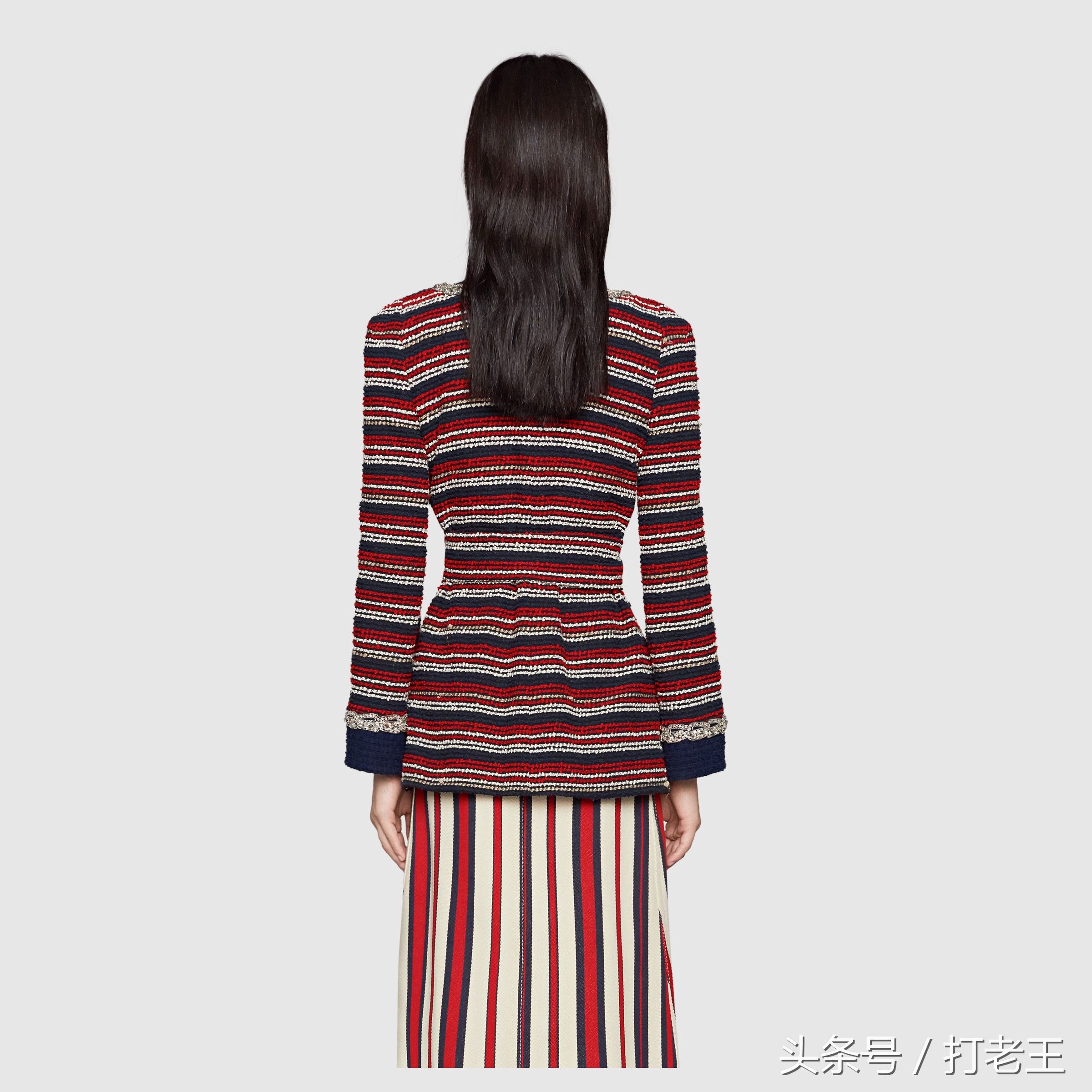 古驰gucci蛇纹外套,gucci古驰廓形平纹针织夹克外套