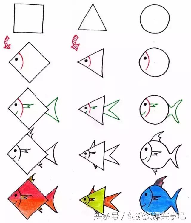 最有趣简单的动物怎么画,儿童画画教程3-6岁动物简笔画大全