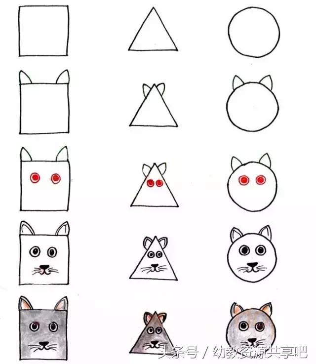 最有趣简单的动物怎么画,儿童画画教程3-6岁动物简笔画大全
