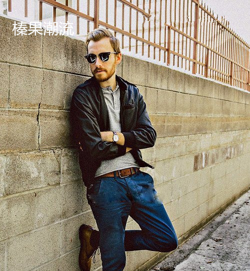 男生冬季潮流皮衣整套搭配,潮流男皮衣外套搭配