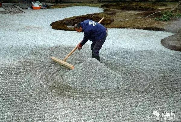 枯山水的造园手法,枯山水画法