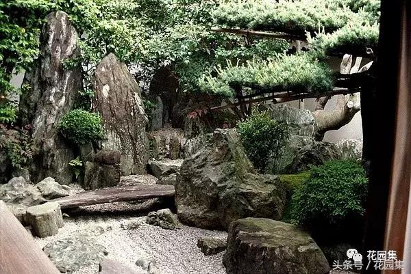 枯山水的造园手法,枯山水画法