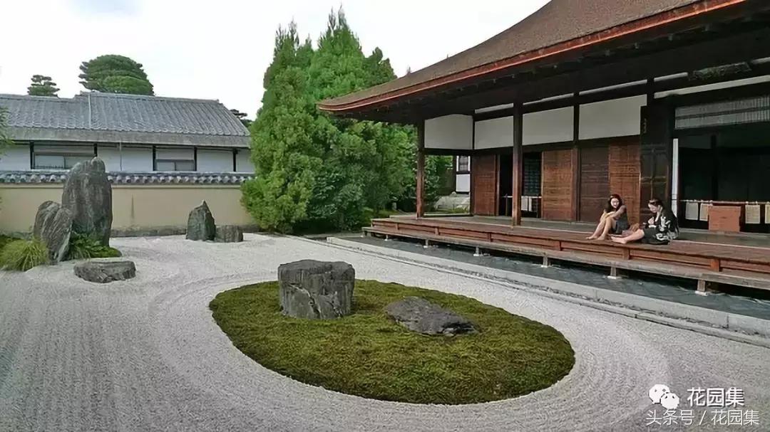 枯山水的造园手法,枯山水画法